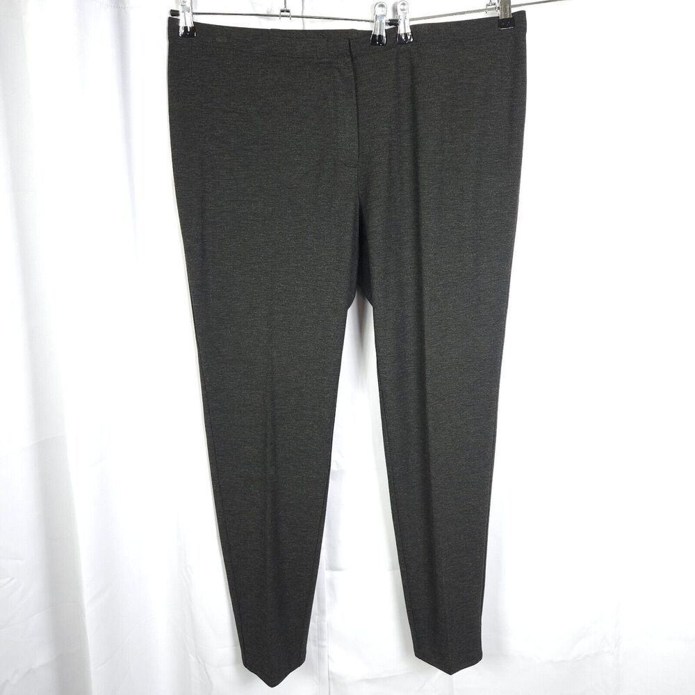 J. Jill Gray Polyester Viscose Spandex Stretch Dress Pants Women's 18 40x31.5